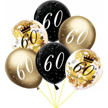 Balónek Sada balónků k 60. narozeninám - 60. balónky - 6 ks