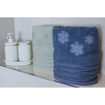 Ručník Polášek Holešov Set Laura 2x ručník vánoční vločka č.2 100% bavlna Set Laura 2x ručník