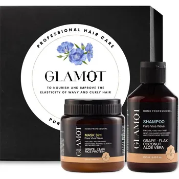 Kosmetická sada Glamot Pure Viva Wave Set dárkový set pro péči o kudrnaté a vlnité vlasy