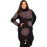 Himalife Balonová šatomikina s rolákem Zaira - černá s červenou Velikost: 4XL - Móda pro plnoštíhlé, Oblečení nadměrné velikosti