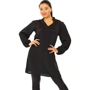 Dámské šaty Himalife Košilové šaty Plain - černé Velikost: S