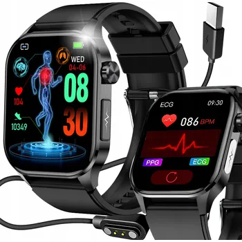 Chytré hodinky Chytré Hodinky JG Smart CHYTRÉ HODINKY S MĚŘENÍM HLADINY CUKRU JG-SMART F100 černé