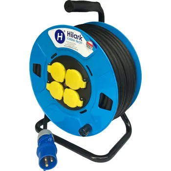 Napájecí kabel Prodlužovací Kabel kabel Hilark na cívku 2 m, 4 ks černý