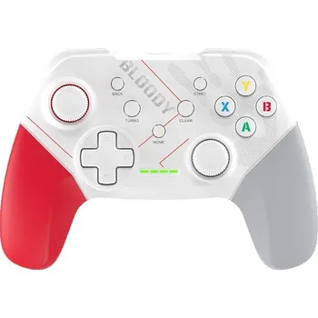 Herní příslušenství A4tech Bloody GPW50, gamepad, Dual mode 2,4G+USB, bílý
