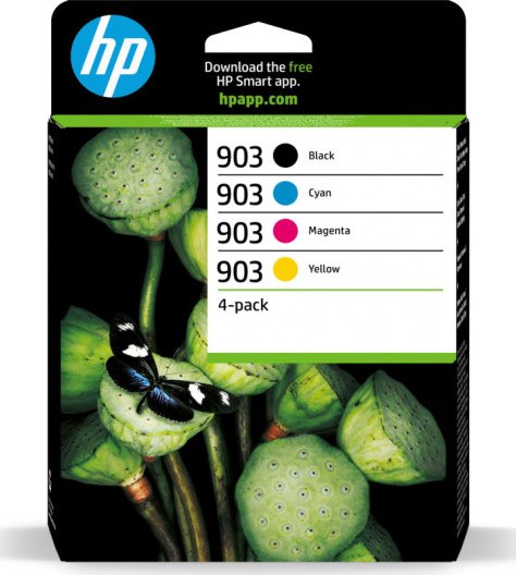 HP 903 originální inkoustová kazeta černá, azurová, purpurová, žlutá 6ZC73AE