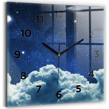 Hodiny Nástěnné hodiny Wallfluent, odstíny modré, 30 cm