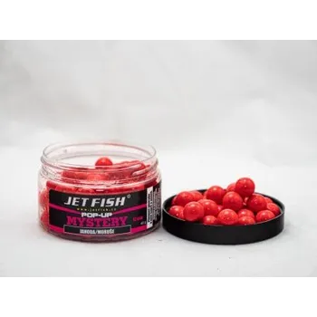 Boilies Jetfish Jet Fish Mystery Pop-up - Jahoda/Moruše - 12mm