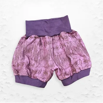 Dívčí kraťasy Šortky fialová hadí kůže