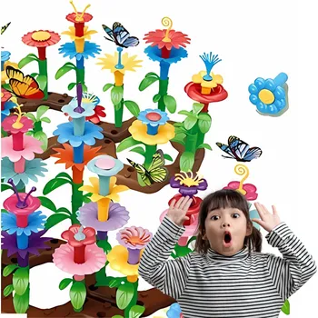 ostatní stavebnice Stavebnice květiny zahrada 133 dílků kreativní pro děti holčičky barevné