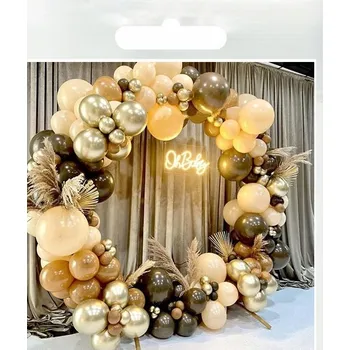 Balónek Hnědá sada balónků, 102 ks