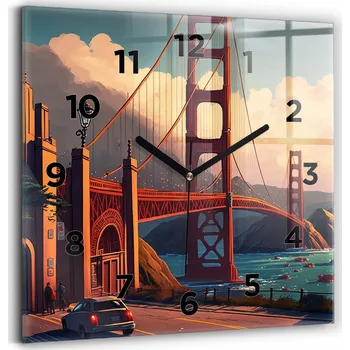 Hodiny Nástěnné hodiny Wallfluent červené 30 cm