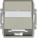 Kryt zásuvky komunikační, datové a reproduktorové, pro nosnou masku ABB Time, Time Arbo 5014E-A00100 32 starostříbrná