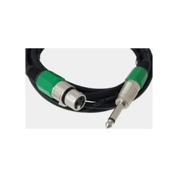 Audio kabel kabel JACK 6.3 mono.V-XLR Z 3m zelený