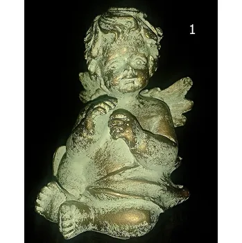 Andělíček 10 cm antik zlatý design č. 4 Varianta: 1