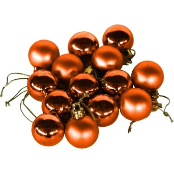 Vánoce Vánoční ozdoby 3 cm sada 24 ks tyrkysově modré Varianta: oranžové