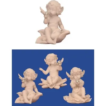 Andělíček na květině s diamantovou kuličkou v levé ruce 12 cm B Varianta: pravé A