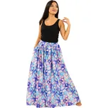 Himalife Maxi sukně s kapsami Nala - tyrkysová s fialovou Velikost: S/M