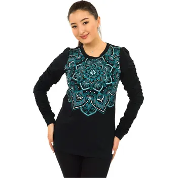 Dámská mikina Himalife Mikina Lanikai - černá s tyrkysovou Velikost: L