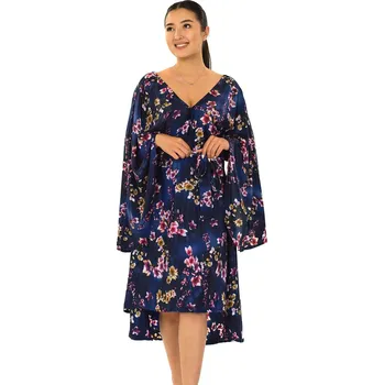 Dámské šaty Himalife Vzdušné šaty s maxi rukávem Soha - tmavě modrá Velikost: S/M