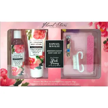 Kosmetická sada Raphael Rosalee Flowers No. 256 Pink Peony Bath Set Kosmetická dárková sada