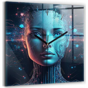 Hodiny Nástěnné hodiny Wallfluent modré 30 cm