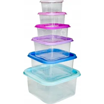 Dóza na potraviny SMUKEE - Sada 6 dóz - odstíny růžové a modré 160 - 2400 [ml]