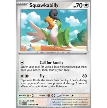Sběratelská karetní hra Pokémon SV1en 162/198 Squawkabilly - Scarlet & Violet Stav: Near Mint, Verze: REVERSE HOLO