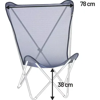 Příslušenství k zahradnímu nábytku Náhradní potah motýlí křeslo MAXI POP UP BatylineISO modrá Ocean II