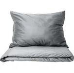 Polášek Povlečení bavlněný satén Ligt grey 100% bavlna Šedá 140x200 / 70x90