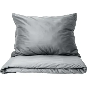 Povlečení Polášek Povlečení bavlněný satén Ligt grey 100% bavlna Šedá 140x200 / 70x90