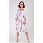 Dámské domácí šaty s tříčtvrtečním rukávem Elen - lososová - 4XL