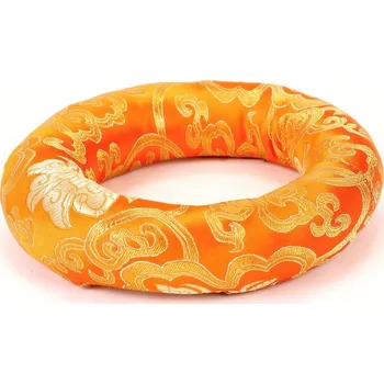 Podložka pod tibetskou mísu oranžový brokát Velikost: ø&nbsp; 7,5 cm