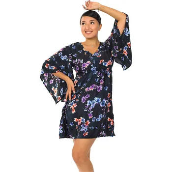 Dámské šaty Himalife Šaty s maxi rukávy Soha - černá Velikost: XL - Móda pro plnoštíhlé, Oblečení nadměrné velikosti