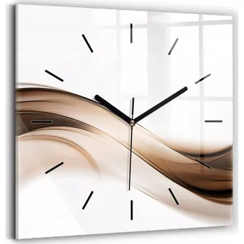 Hodiny Skleněné hodiny s potiskem Tichý mechanismus Loft Nástěnné Abstraktní linie