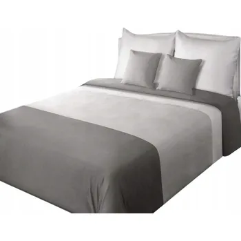 Povlečení SADA POVLEČENÍ EUROFIRANY 160x200 BAVLNA SATÉN TRIO OCEL STŘÍBRNÁ