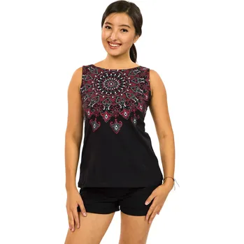 Dámské tričko Himalife Tílko Sana - černá s červenou Velikost: L