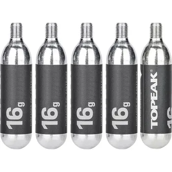pumpička TOPEAK náplň CO2 16g 5ks s rukávkem