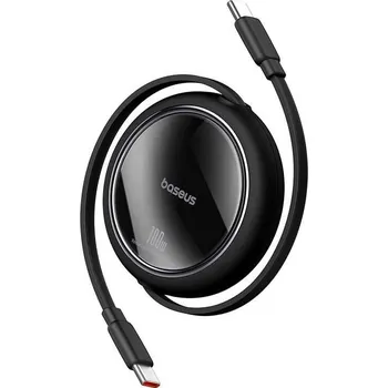 Počítačové příslušenství Navíjecí kabel Baseus Free2Draw USB-C/USB-C 1m 100W černý