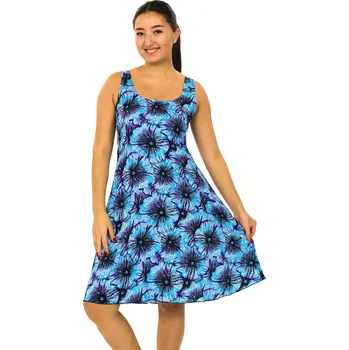 Dámské šaty Himalife Šaty s kapsami Ava Lanai - tyrkysová Velikost: 4XL - Móda pro plnoštíhlé, Oblečení nadměrné velikosti