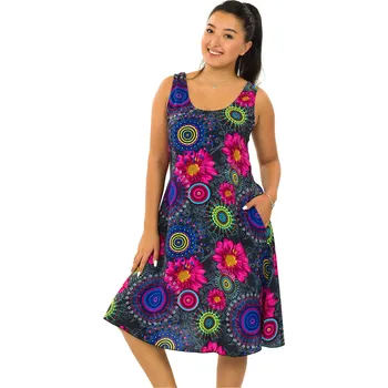 Dámské šaty Himalife Šaty s kapsami Ava Elara - černá Velikost: XL - Móda pro plnoštíhlé, Oblečení nadměrné velikosti