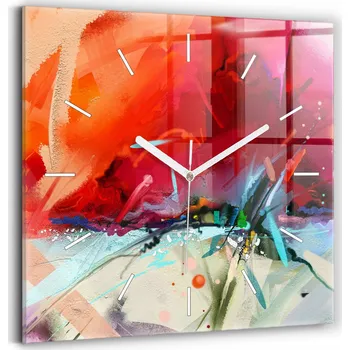 Hodiny Nástěnné hodiny Wallfluent červené 30 cm