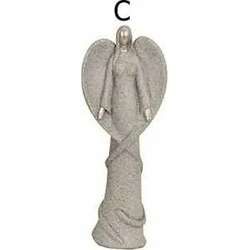 Andělíček optika granit šedý melír 17-17,5 cm C - ruce podél těla Varianta: C podél těla