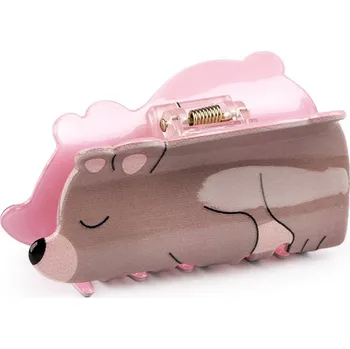 Skřipec do vlasů zvířátka 3 béžová tm. medvěd