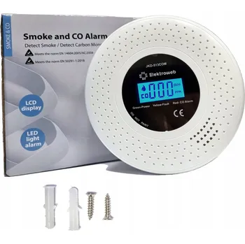 IP kamera Detektor oxidu uhelnatého LCD alarm s akustickým a světelným signálem