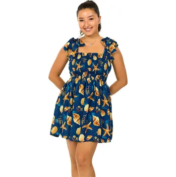 Dámské šaty Himalife Mini šaty-sukně 2v1 Ezra Sea - modrá Velikost: XXL/3XL - Móda pro plnoštíhlé, Oblečení nadměrné velikosti