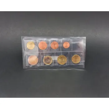 Obal pro sběratelský předmět SAFE Kapsy na jednu sadu € mincí, průhledné - 10 kusů v balení