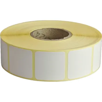 Samolepící etiketa Etikety 30x30mm, hlazený papír, bílá, D40, 2000 ks na roli