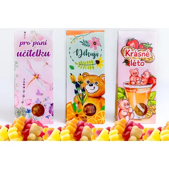 Dárkový potravinový koš LIPOO - DĚKOVNÝ BALÍČEK PRO PANÍ UČITELKU