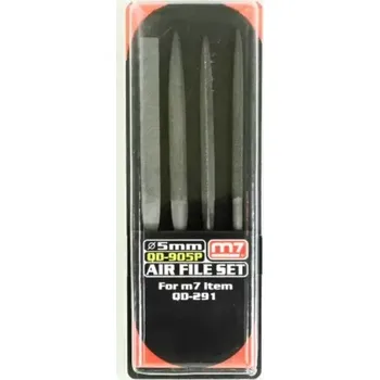 Nůžky na plech 4-dílná sada pilníků Mighty Seven M7 QD-905P - stopka 5mm, pro pneumatickou přímočarou pilu QD-291N