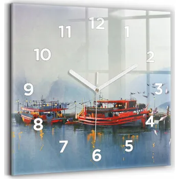 Hodiny Nástěnné hodiny Wallfluent modré 30 cm